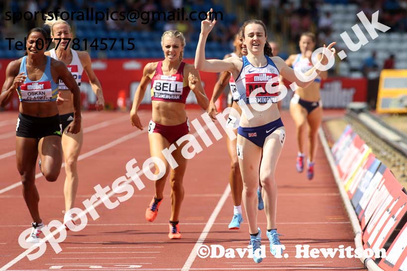 Womens 800 metres, Muller British Championships, Alexander Stadium, Birmingham. Photo: David T. Hewitson/Sports for All Pics